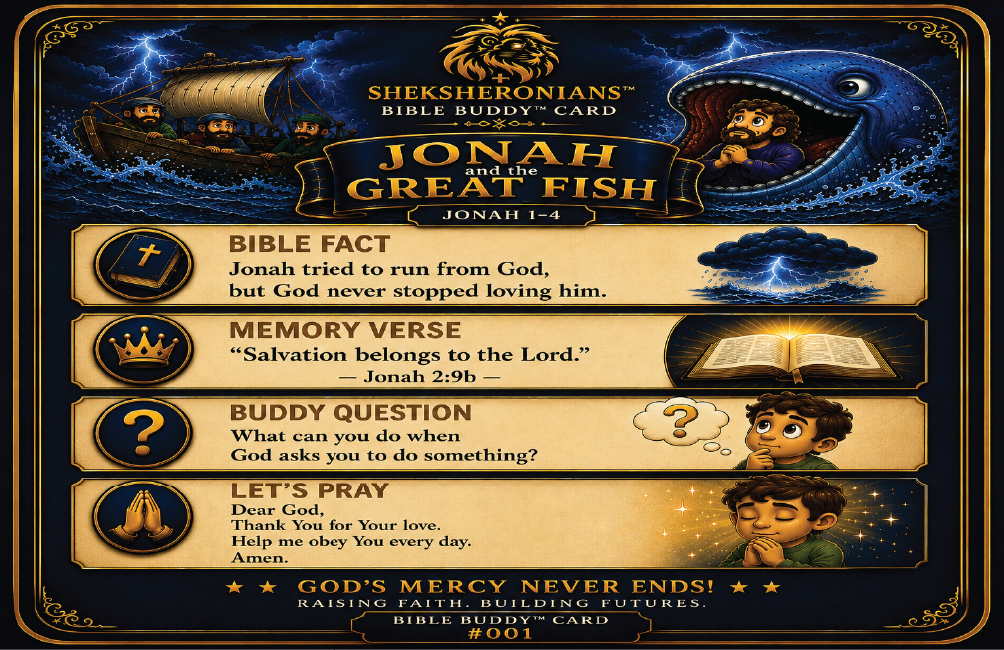 SheksHeronians™ Jonah and the Great Fish Bible Story Activity Kit (23-Pack)