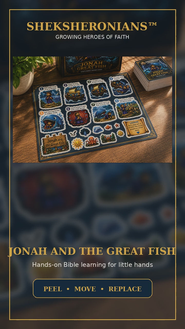 SheksHeronians™ Jonah and the Great Fish Bible Story Activity Kit (23-Pack)
